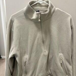 TNA Women's Cream Fleece Quarter-Zip Sweatshirt